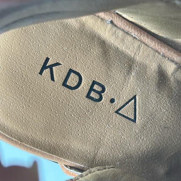 Kelsi Dagger Leather Heeled Gladiator Lace Up Open Toe Sandal Tan Cut Out Bootie - Picture 15 of 17